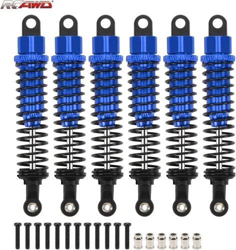 Miniatura 8 de RCAWD Amortiguador para mejoras LAEGENDARY 1/10, piezas de aluminio de 3.150 in, amortiguador de choques RC delantero y trasero, 6 unidades, azul