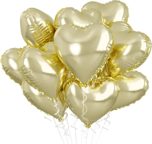 Miniatura 60 de Globos de corazón azul bebé, 10 piezas de globos en forma de corazón azul claro y blanco pastel, globos de papel de aluminio blanco arena crema