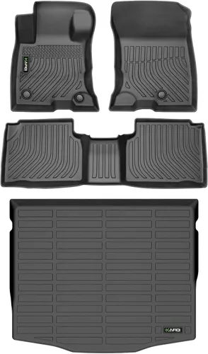 Miniatura 14 de HAFIDI® - Tapetes para auto con almacenamiento debajo del asiento, para todo clima, antideslizantes, de elastómero termoplástico, para la primera