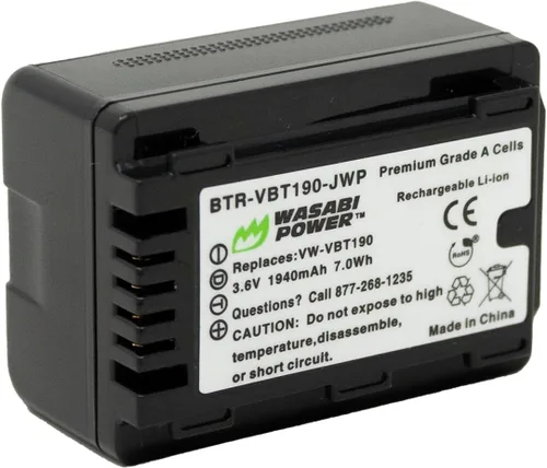 Miniatura 3 de Wasabi Power Batería (paquete de 2) y cargador para Panasonic VW-VBT190