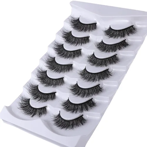 Miniatura 2 de Mebver Pestañas postizas de ojo de gato, pestañas de imitación de visón, aspecto natural, pestañas 8D esponjosas que parecen extensiones Postizas