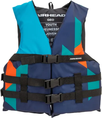 Airhead GEO General - Chaleco salvavidas de varios tamaños, chalecos de natación para adultos, niños y jóvenes, poliéster duradero y espuma de