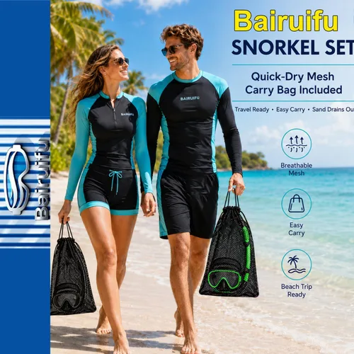 Miniatura 7 de Juego de 2 máscaras de esnórquel seco para adultos, máscara de buceo, gafas de natación, máscara de buceo, cubierta de nariz, buceo gratis