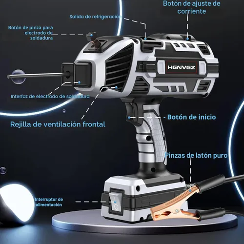 Miniatura 5 de Máquina de Soldadura Portátil, 20-120A 110V, Soldadora de Electrodo Portátil 20 Electrodos, Máquina Soldadora Portátil IGBT con Arranque en Caliente