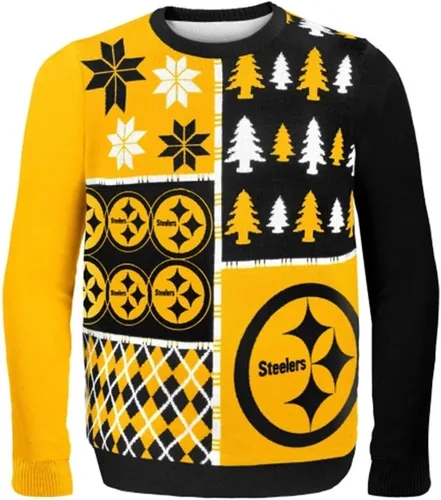 Miniatura 10 de FOCO NFL Unisex-Adult NFL Busy Block Ugly Sweater Bloque ocupado
