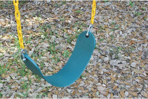 Miniatura 2 de Asiento de columpio para exteriores resistente con cadena de 60 pulgadas, accesorios de repuesto con ganchos de presión para niños, columpio, Verde