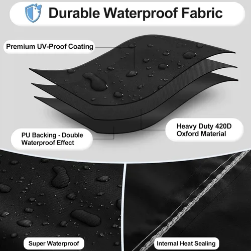 Miniatura 3 de OutdoorLines Fundas Impermeables para Otomanas de Patio Exterior - Cubierta Rectangular a Prueba de UV para Mesa Lateral de Patio Resistente al