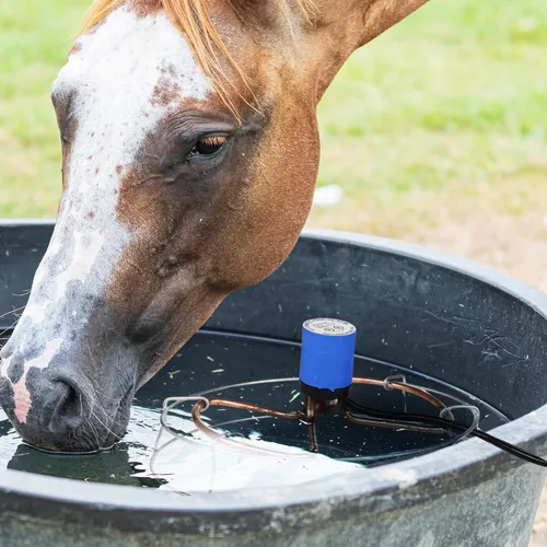 Miniatura 5 de Farm Innovators - Calentador de tanque de agua sumergible de aluminio fundido de 1500 vatios con termostato autorregulador para granja y hogar