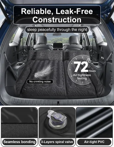 Miniatura 4 de Umbrauto Colchón de aire del asiento trasero del coche: cama inflable inalámbrica del coche SUV camping para camión Van con bomba de aire