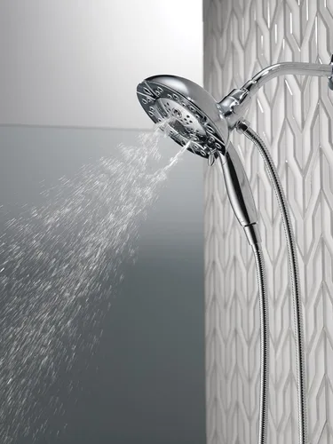 Miniatura 12 de Delta Faucet Trinsic Serie 14 - Kit de molduras para bañera y ducha de un solo mango, grifo de ducha cromado con cabezal de ducha doble 2 en 1 de 5
