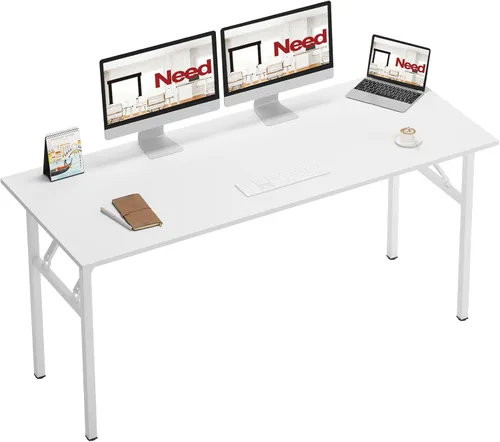 Miniatura 35 de Need AC5AW - Escritorio pequeño plegable, resistente y robusto para computadora, oficina en casa, dormitorios y espacios pequeños, no requiere Roble