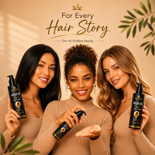 Miniatura 3 de Aceite de argán marroquí 100% puro USDA orgánico prensado en frío sin refinar – Tratamiento hidratante profundo para cabello seco y dañado, rizado