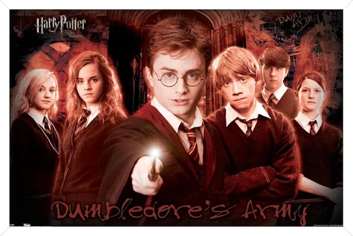Miniatura 14 de Harry Potter y la orden del fénix - Póster de pared grupal, 22.4 pulgadas de largo x 14.7 pulgadas, versión enmarcada en madera de granero