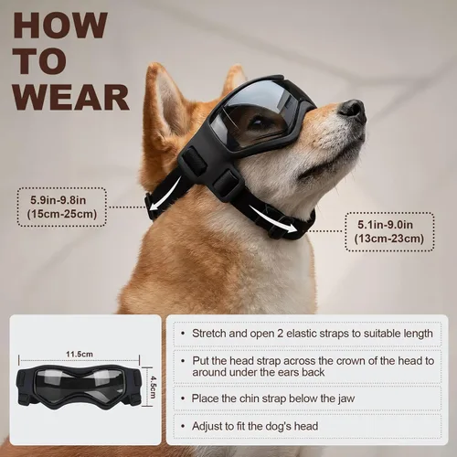Miniatura 4 de Ownpets - Gafas para perros, gafas de protección UV, protección contra la nieve, protección contra el viento, protección contra el polvo con correa