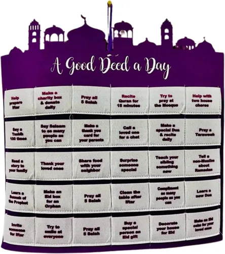 Miniatura 8 de Calendario de cuenta regresiva de Ramadán para niños, calendario islámico, festivo, decoración del hogar, calendario de Adviento de Ramadán Mubarak