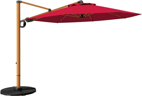 Miniatura 10 de Grand patio Sombrilla de patio de 12 pies, sombrilla redonda voladiza para exteriores con rotación de 360°, paraguas de aluminio para patio, jardín