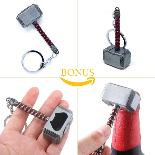 Miniatura 4 de Paquete de 2 abridores de cerveza y martillo, llavero abridor de botellas, regalos de cerveza para hombres, marido, papá, abuelo, novio