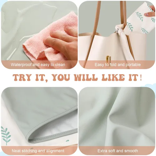 Miniatura 5 de Geelin 4 cambiadores de piel de 20 x 28 pulgadas, cambiador de bebé, portátil, impermeable, para viajes, hogar, bebé, baby shower, regalo de viaje