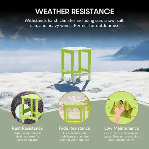 Miniatura 5 de WestinTrends Malibu - Sillas mecedoras Adirondack para patio al aire libre con juego de mesa auxiliar, lima