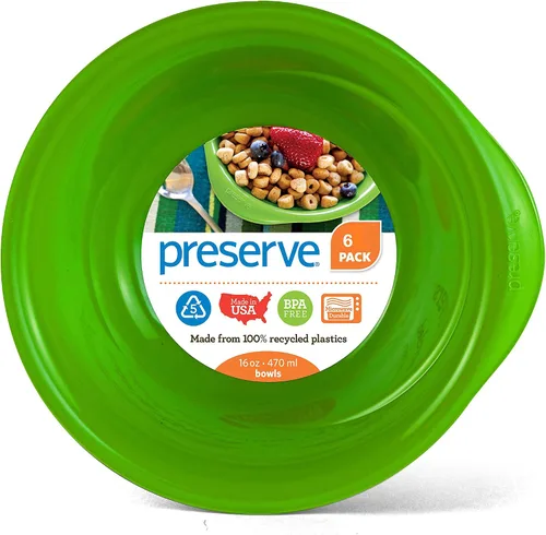 Miniatura 18 de Preserve Everyday - Juego de 4 cuencos de plástico reciclado de 16 onzas, rojo pimienta Rojo (Pepper Red)