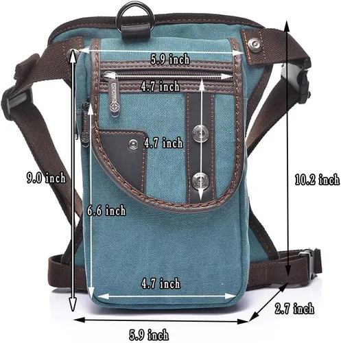 Miniatura 34 de Riñonera táctica al aire libre para hombres y mujeres, bolsa multifuncional para el muslo para motocicleta, bicicleta, senderismo, viajes, pesca