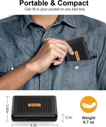 Miniatura 2 de Bomivoi Juego de destornilladores magnéticos, mini juego de destornilladores de trinquete de combinación flexible portátil con mango en T, puntas