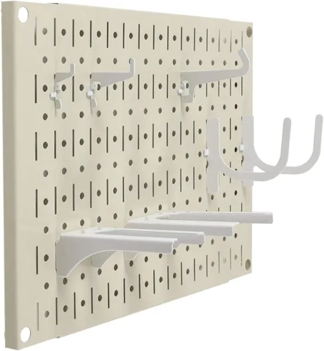 Miniatura 9 de Juego de tableros organizadores de metal de clavijas para pared, cuatro tableros de 12 pulgadas de alto x 16 pulgadas de ancho, para almacenamiento