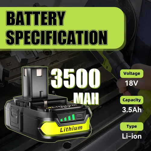 Miniatura 2 de VINIDA Paquete de 2 baterías de iones de litio de 18 V 3.6 Ah de repuesto para batería Ryobi de 18 V P102 compatible con batería Ryobi de 18 V P103