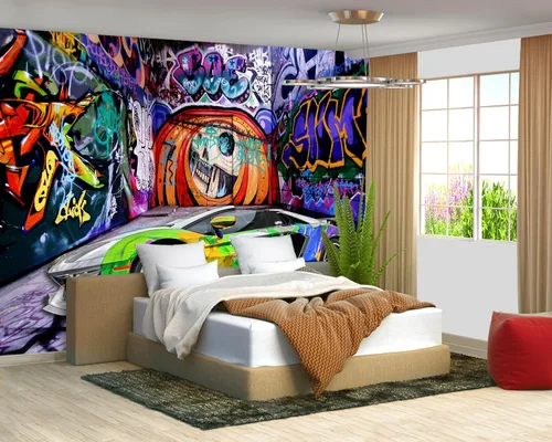 Miniatura 48 de Papel tapiz mural gris de Nueva York del Puente de Brooklyn, papel tapiz mural de paisaje urbano grande para sala de estar y dormitorio - 108"x75