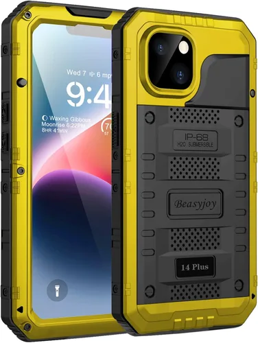 Miniatura 23 de Beasyjoy Funda impermeable para iPhone 14 Pro Max, funda de metal resistente con protector de pantalla integrado, protección de cuerpo completo