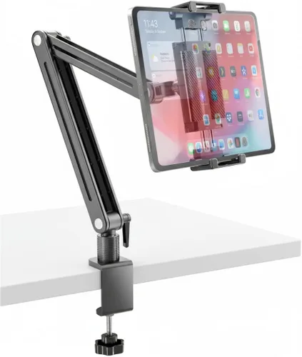 Jakeko Soporte para brazo de monitor portátil, diseño de aluminio con ultraestabilidad y alta capacidad de carga