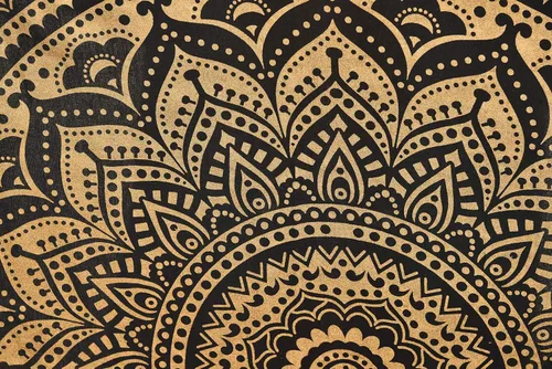 Miniatura 6 de ANJANIYA - Tapiz para colgar en la pared, diseño de mandala, nuevo sombreado dorado, decoración de dormitorio, metálico, hippy, arte de muro