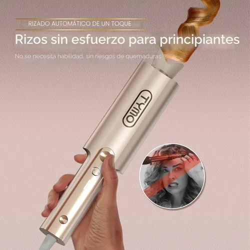 Miniatura 2 de Rizador Automático Rotativo Mejorado - TYMO CurlPro Plus Varilla de Rizado de Barril Largo para Cabello Largo, Rizador de Pelo Cerámico para Dorado
