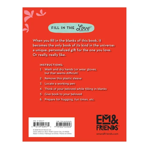 Miniatura 2 de Em & Friends About You Fill in the Love Book Tapa dura – 1 Enero 2019