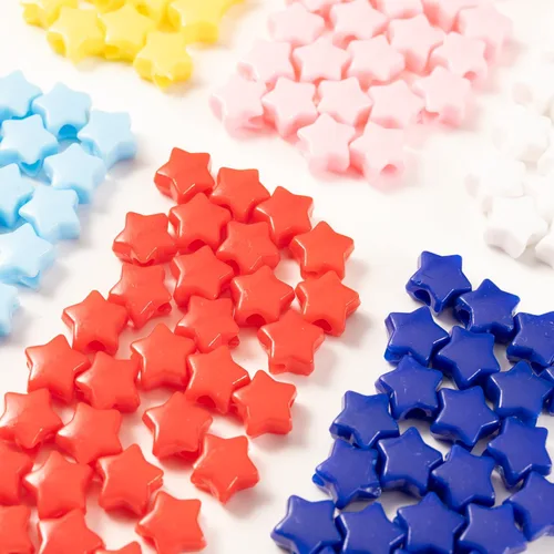 Miniatura 2 de 500 piezas Gxueshan con cuentas acrílicas de 6 colores mixtos de 13 mm con agujero grande para hacer joyas, pulseras, collares, aretes, llaveros