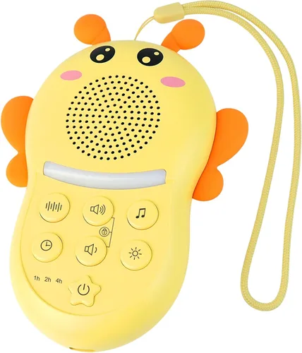 Máquina de sonido portátil para bebé, máquina de sonido de ruido blanco para bebés y niños, máquina de canción de cuna recargable con luz, máquina