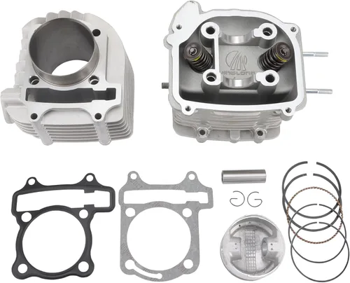 WOOSTAR 62.5mm Kit Completo de Cilindro de Gran Calibre y Culata de Reemplazo para Motor GY6 de 4 Tiempos 170cc 180cc 200cc 1P63QML ATV Quad Chino