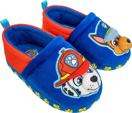 Miniatura 4 de Paw Patrol Pantuflas para niños pequeños, Chase Marshall, Skye Everest, pantuflas de felpa para niños pequeños 56 a 1112