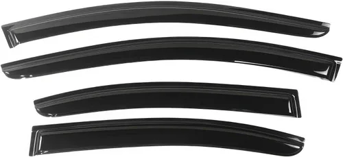 IKON MOTORSPORTS - Visera de ventana compatible con Nissan Maxima 2009-2015, estilo delgado, ahumado acrílico teñido y semitransparente, protector