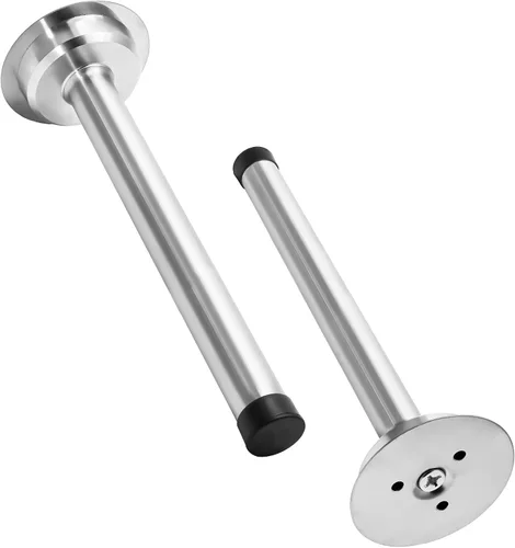Miniatura 5 de 1 tope de puerta de 6 pulgadas, tapón de puerta largo autoadhesivo de acero inoxidable, amortiguador de sonido, tope de puerta de tornillo