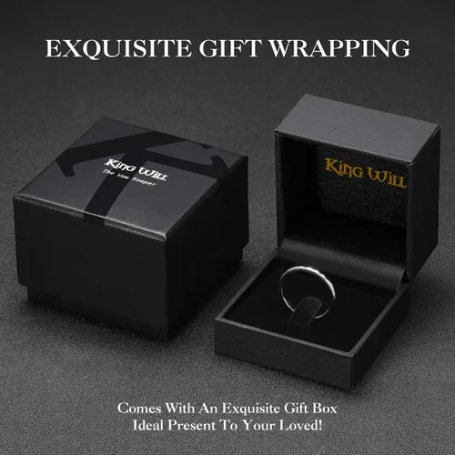 Miniatura 6 de King Will Anillo de boda de carburo de tungsteno para hombres y mujeres, anillo de promesa para pareja de 0.079 pulgadas, 0.176 pulgadas