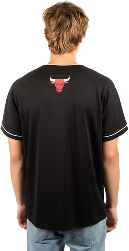 Miniatura 3 de Ultra Game Camiseta de béisbol oficial de la NBA con botones y botones para hombre Negro 23