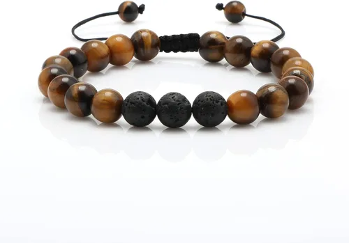 Miniatura 2 de JoycuFF Pulsera de ojo de tigre para hombre, regalo de aniversario, cumpleaños, día del padre, regalo de Navidad para novio, papá, hijo, esposo
