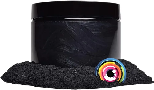 Miniatura 4 de Eye Candy Pigments Premium - Polvo de mica negra Yoru Black (0.88 oz), para epoxi, resina, jabón, pintura, carpintería, vertido acrílico, bombas