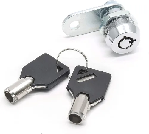 Miniatura 9 de Cerradura de leva desplazada accionada por pulgar de 5/8 pulgadas, cilindro y leva desplazada, pestillo de compartimento de RV sin llave, cerraduras