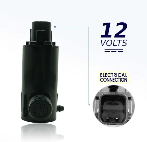 Miniatura 3 de 201525-232316F Bomba limpiaparabrisas con goma - Motor de limpiaparabrisas compatible con Hyundai, Kia - Reemplaza OEM #: 98510-26000, 9851-1C000
