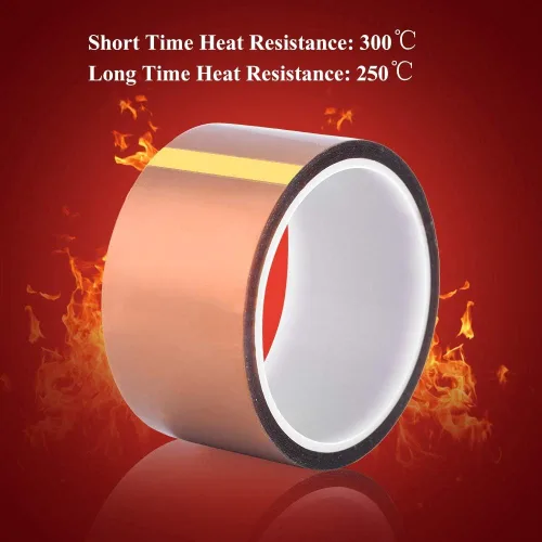 Miniatura 7 de ASHATA Cinta de alta temperatura, Richer-R de 0.002 in 250-300 cinta térmica de alto aislamiento para enmascarar, soldar, recubrimiento en polvo