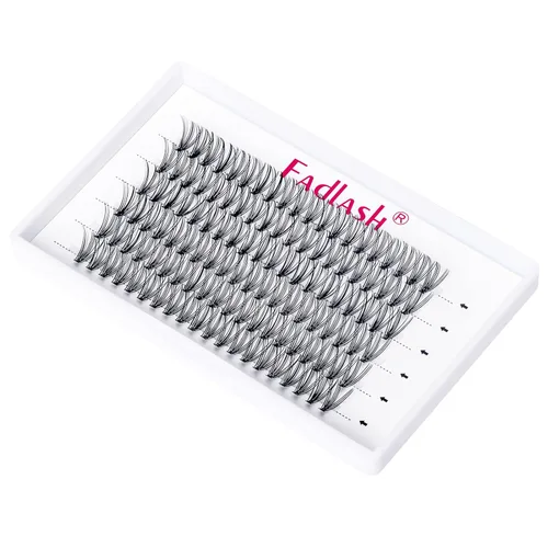 Miniatura 7 de Extensiones de pestañas en racimo 20D, bandeja mixta con pestañas individuales en racimo, de visón negro, para colocar en casa, maquillaje