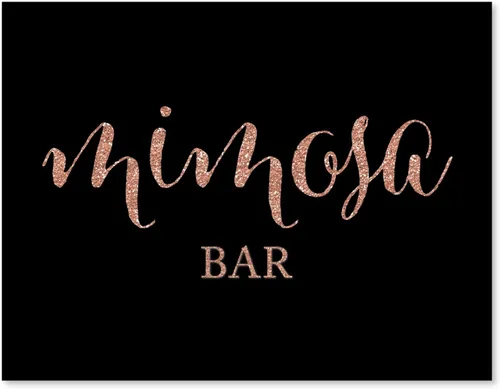 Miniatura 10 de Andaz Press Letreros de fiesta de boda, purpurina de oro rosa sintético sobre negro, 8.5 x 11 pulgadas, resalta tu versículo bíblico favorito