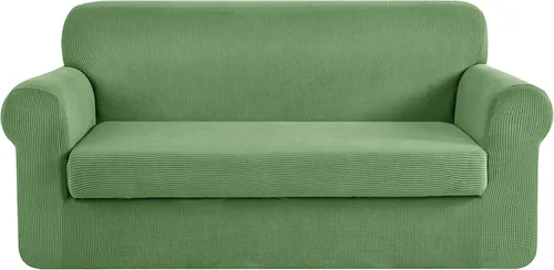 Miniatura 68 de CHUN YI Fundas para sofá de 7 piezas, lavables, fundas elásticas para sofá de 3 cojines con respaldo y fundas de cojín separados, protector